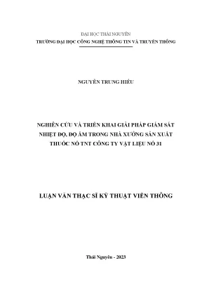 Nghiên cứu và triển khai giải pháp giám sát nhiệt độ độ ẩm trong nhà xưởng sản xuất thuốc nổ tnt công ty vật liệu nổ 31