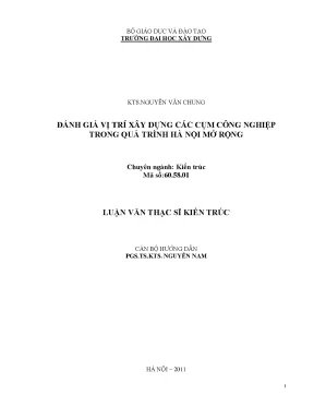 Đánh giá vị trí xây dựng các cụm công nghiệp trong quá trình hà nội mở rộng