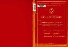 Giải pháp nâng cao chất lượng dịch vụ hoạt động môi giới chứng khoán của công ty cổ phần chứng khoán thăng long