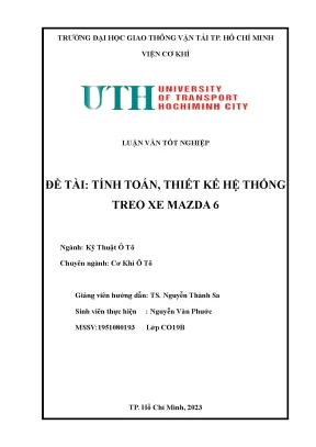 Tính toán thiết kế hệ thống treo xe mazda 6