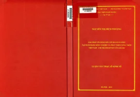 Giải pháp tín dụng đối với doanh nghiệp tại ngân hàng nông nghiệp và phát triển nông thôn việt nam chi nhánh huyện yên khánh