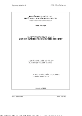 Dịh vụ trong mạng man e servies in metro area networks ethernet