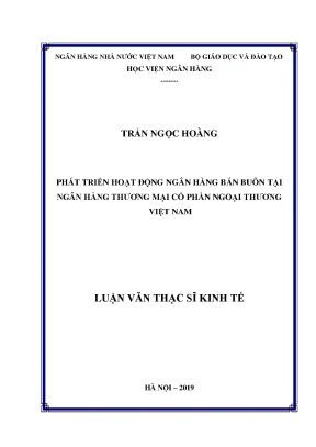 Phát triển hoạt động ngân hàng bán buôn tại ngân hàng thương mại cổ phần ngoại thương việt nam