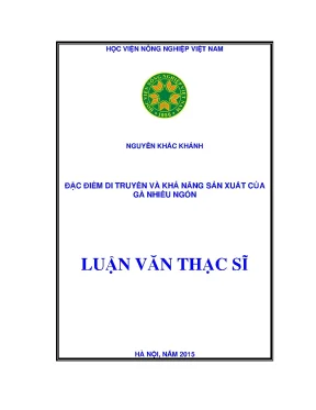 Đặc điểm di truyền và khả năng sản xuất của gà nhiều ngón