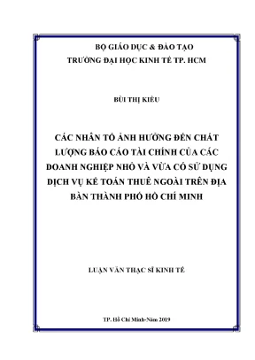 Luận văn thạc sĩ kinh tế các nhân tố ảnh hưởng đến hiệu quả sản xuất tại các doanh nghiệp trên địa bàn tp hồ chí minh