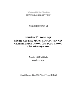 Nghiên cứu tổng hợp các hệ vật liệu màng hữu cơ trên nền graphite định hướng ứng dụng trong cảm biến điện hóa