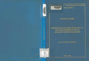 Giải pháp nâng cao chất lượng cho vay các doanh nghiệp quân đội tại ngân hàng thương mại quân đội
