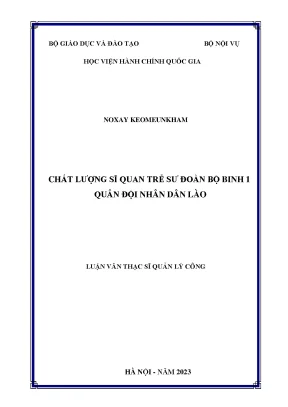 Chất lượng sĩ quan trẻ sư đoàn bộ binh 1 quân đội nhân dân lào