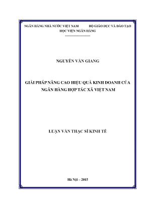Giải pháp nâng cao hiệu quả kinh doanh của ngân hàng hợp tác xã việt nam