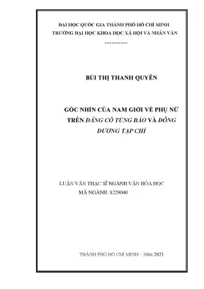 Góc nhìn của nam giới về phụ nữ đăng trên đăng cổ tùng báo và đông dương tạp ch