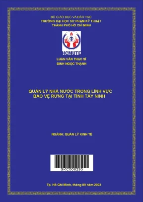 Quản lý hoạt nhà nước trong lĩnh vực bảo vệ rừng tại tỉnh tây ninh