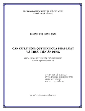 Căn cứ ly hôn quy định của pháp luật và thực tiễn áp dụng