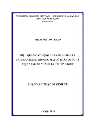 Hiệu quả hoạt động ngân hàng bán lẻ tại ngân hàng thương mại cổ phần quốc tế việt nam chi nhánh lý thường kiệt