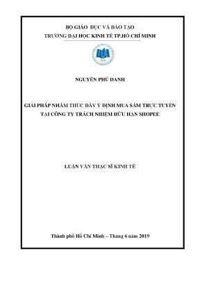Giải pháp nhằm thúc đẩy ý định mua sắm trực tuyến tại công ty trách nhiệm hữu hạn shopee