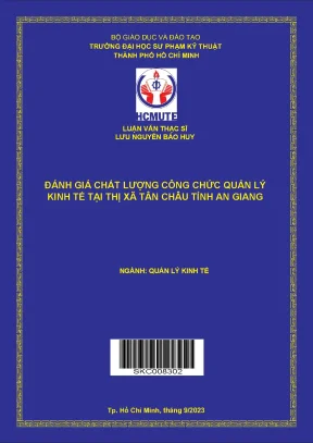 Đánh giá chất lượng công chức quản lý kinh tế tại thị xã tân châu tỉnh an giang