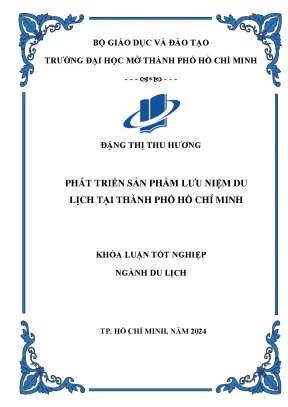 Phát triển sản phẩm lưu niệm du lịch tại thành phố hồ chí minh