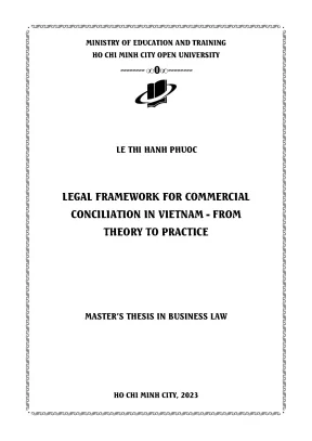 Legal framework for commercial conciliation in viet nam from theory to practice