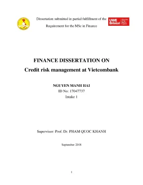 Credit risk management of vietcombank masters thesis