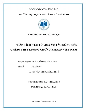 Luận văn thạc sĩ kinh tế phân tích yếu tố mùa vụ tác động đến chỉ số thị trường chứng khoán việt nam