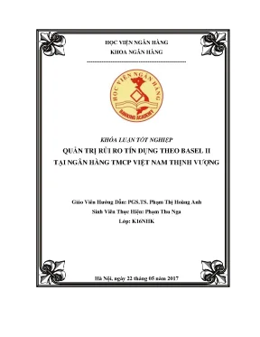 Quản trị rủi ro tín dụng theo basel ii tại ngân hàng tmcp việt nam thịnh vượng