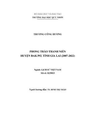 Phong trào thanh niên huyện đak pơ tỉnh gia lai 2007 2022