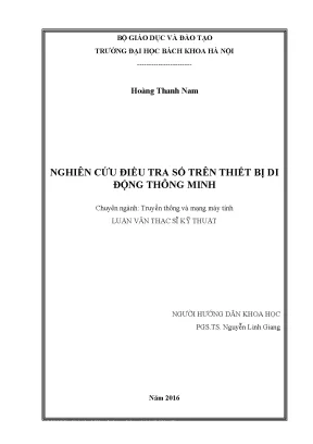 Nghiên ứu điều tra số trên thiết bị di động thông minh