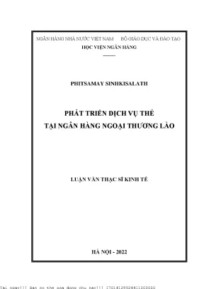 Phát triển dịch vụ thẻ tại ngân hàng ngoại thương lào