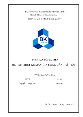 Thiết kế máy gia công cánh vít tải