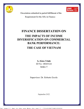 The impacts of income diversification on commercial bank performance the case of vietnam
