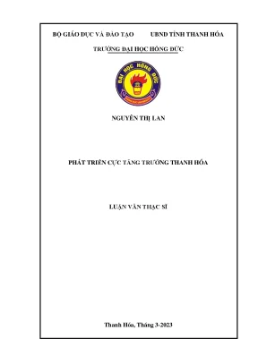 Phát triển cực tăng trưởng thanh hóa