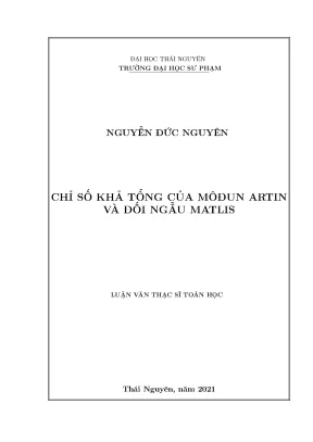 Chỉ số khả tổng của modun artin và đối ngẫu matlis