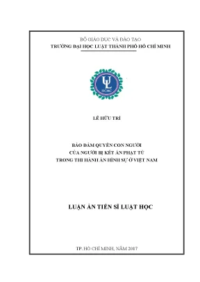 Bảo đảm quyền con người của người bị kết án phạt tù trong thi hành án hình sự ở việt nam