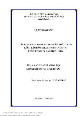 Cá biện pháp marketing nhằm phát triển kênh bán bảo hiểm trự tuyến tại tổng công ty bảo hiểm bidv