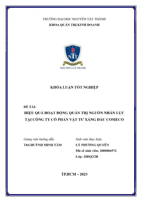 Hiệu quả hoạt động quản trị nguồn nhân lực tại công ty cổ phần vật tư xăng dầu comeco