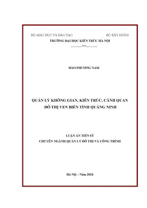 Quản lý không gian kiến trúc cảnh quan đô thị ven biển tỉnh quảng ninh