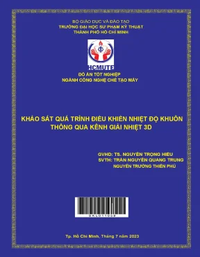 Khảo sát quá trình điều khiển nhiệt độ khuôn thông qua kênh giải nhiệt 3d