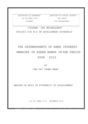 Luận văn thạc sĩ the determinants of net interest margins in asean banks in the period 2008 2012