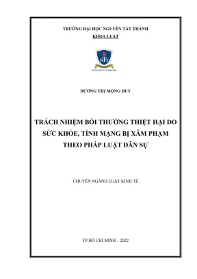 Trách nhiệm bồi thường thiệt hại do sức khỏe tính mạng bị xâm phạm theo pháp luật dân sự