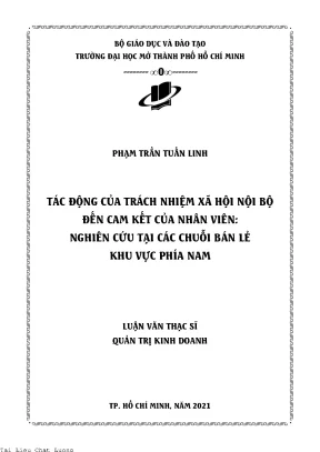 Tác động của trách nhiệm xã hội nội bộ đến cam kết của nhân viên