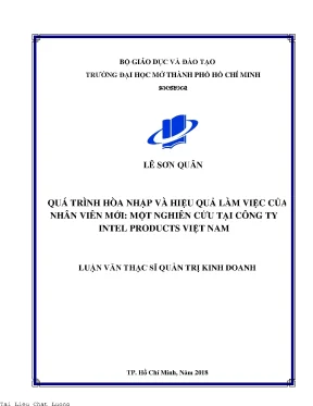 Quá trình hòa nhập và hiệu quả làm việc của nhân viên mới một nghiên cứu tại công ty intel products việt nam