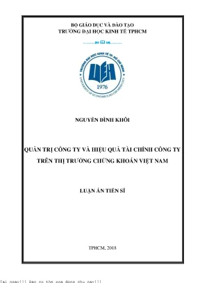 Quản trị công ty và hiệu quả tài chính công ty trên thị trường chứng khoán việt nam