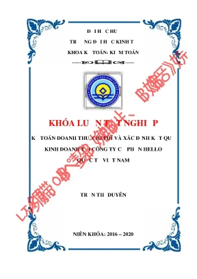 Kế toán doanh thu chi phí và xác định kết quả kinh doanh tại công ty cổ phần hello quốc tế việt nam
