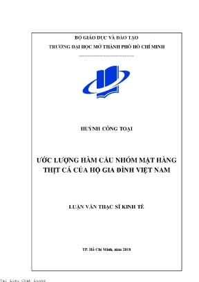 Ước lượng hàm cầu nhóm mặt hàng thịt cá của hộ gia đình việt nam