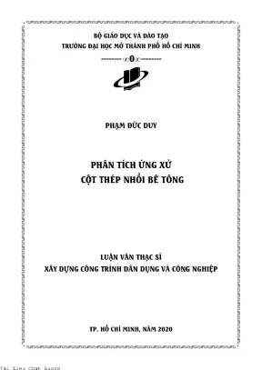 Phân tích ứng xử cột thép nhồi bê tông