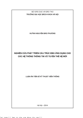 Nghiên cứu phát triển cấu trúc ebg ứng dụng cho các hệ thống thông tin vô tuyến thế hệ mới