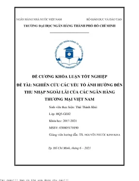 Nghiên cứu các yếu tố ảnh hưởng đến thu nhập ngoài lãi của các ngân hàng thương mại việt nam 2021