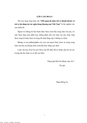 Mối quan hệ giữa rủi ro thanh khoản và rủi ro tín dụng tại các ngân hàng thương mại việt nam