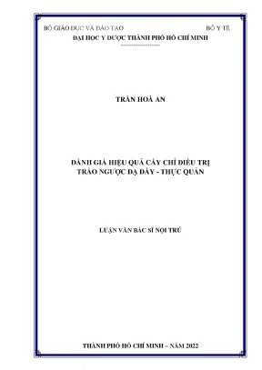 Đánh giá hiệu quả cấy chỉ điều trị trào ngược dạ dày thực quản