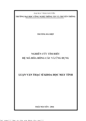 Nghiên cứu tìm hiểu hệ mã hóa đồng cấu và ứng dụng