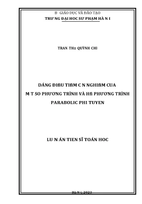 Dáng điệu tiệm cận nghiệm củamột số phương trình và hệ phương trình parabolic phi tuyến